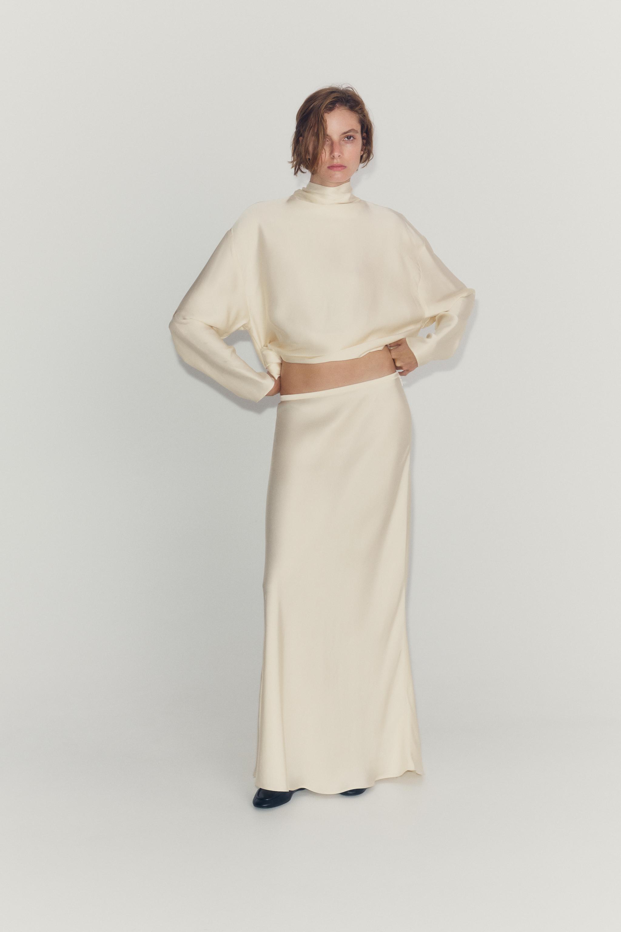 SATIN TIE BLOUSE ZW COLLECTION